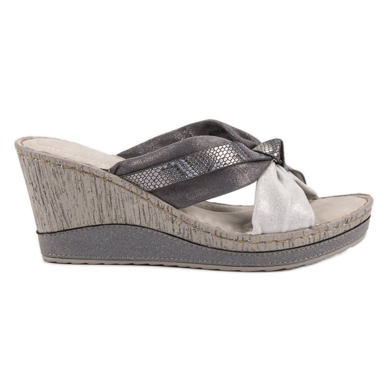 VINCEZA Sandaler med kil grå