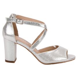 Silver sandaler på en bar VINCEZA grå