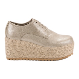 Corina Fashionabla snörningsspadriller gul