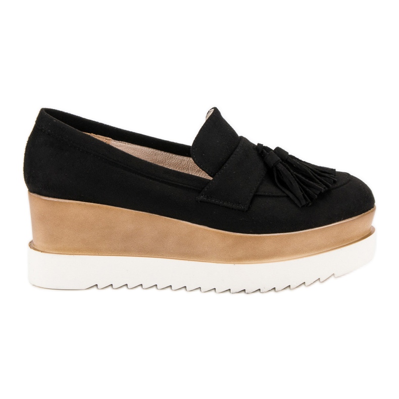 Corina Black Wedge Moccasins svart
