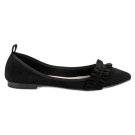 Corina Ballerinaer i mocka med krage svart
