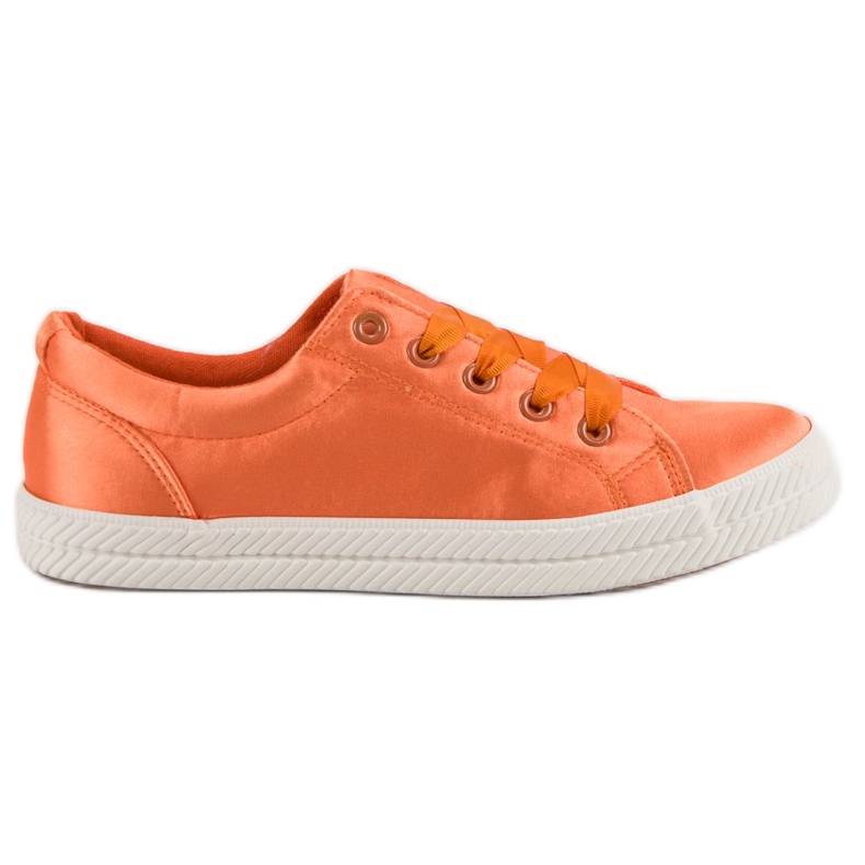 Kylie Satin sneakers orange