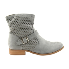 M.Daszyński Grå mocka grå SA142 casual boots för kvinnor