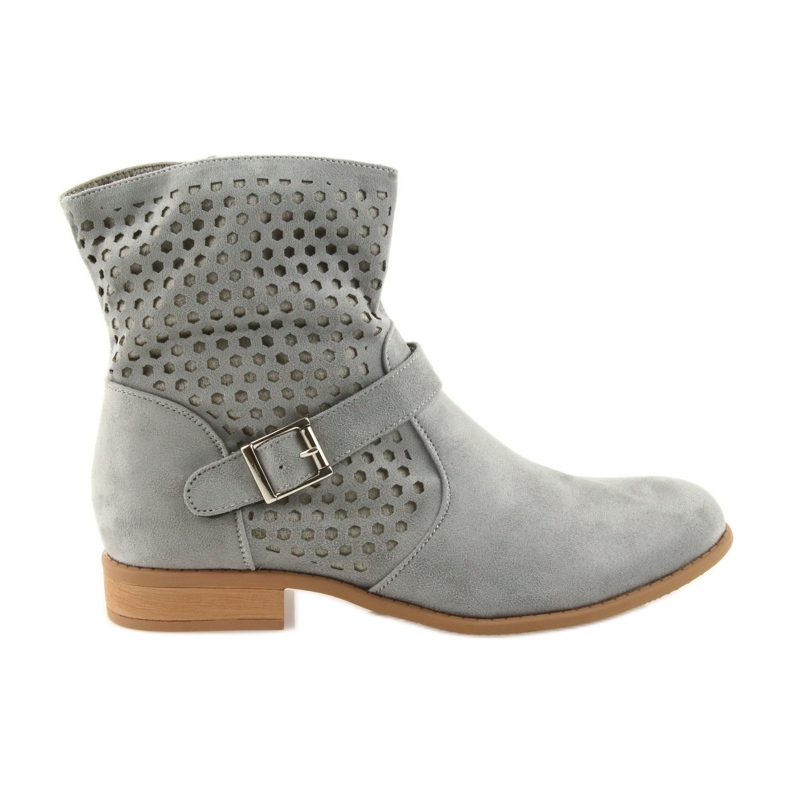 M.Daszyński Grå mocka grå SA142 casual boots för kvinnor