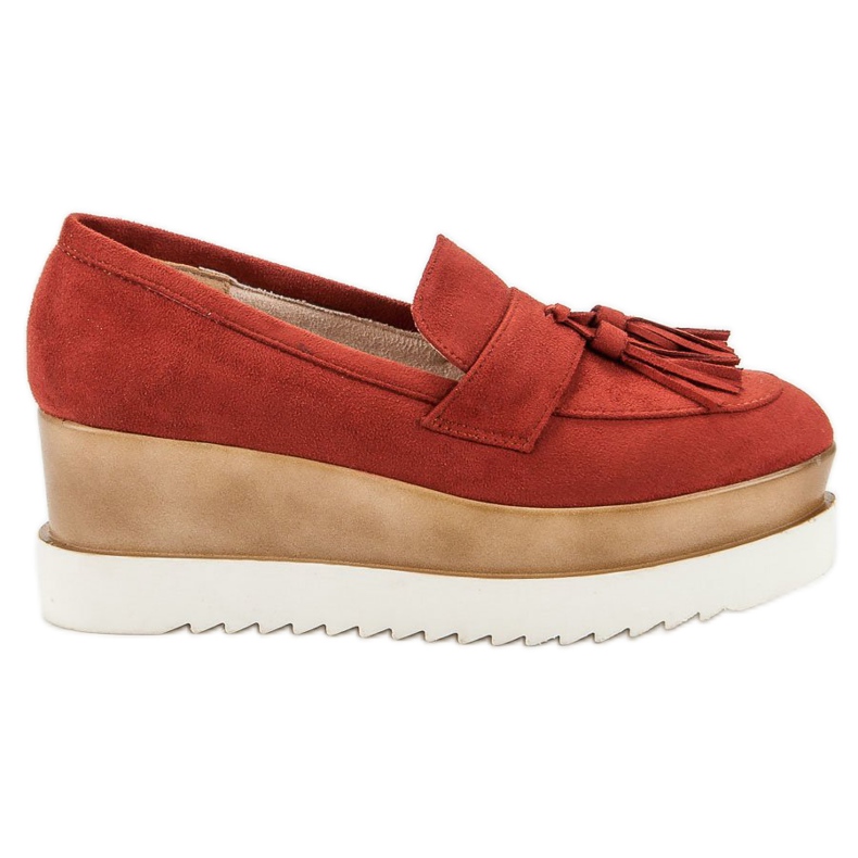 Corina Red Wedge Moccasins röd