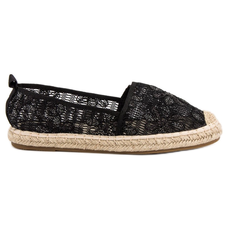 Sweet Shoes Spets Espadrilles svart