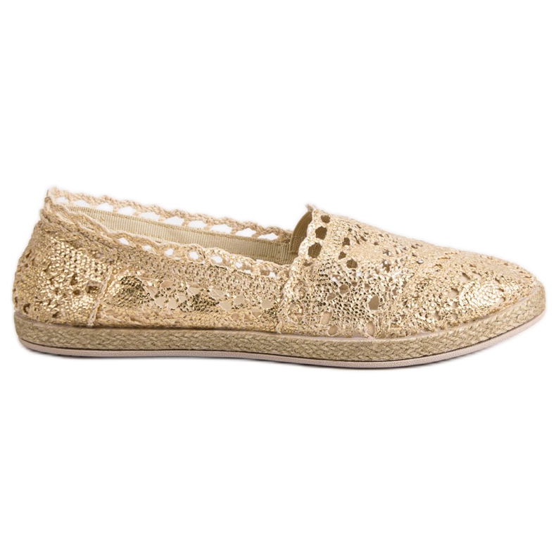 Sweet Shoes Golden Spets Espadrilles gyllene