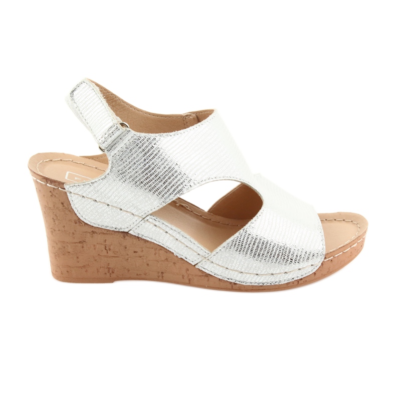 Filippo Silver 785 sandaler med kil vit grå