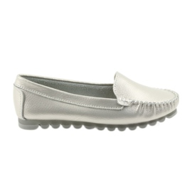 Silver läder loafers Filippo 130 grå