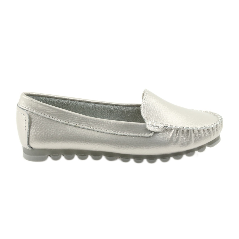 Silver läder loafers Filippo 130 grå