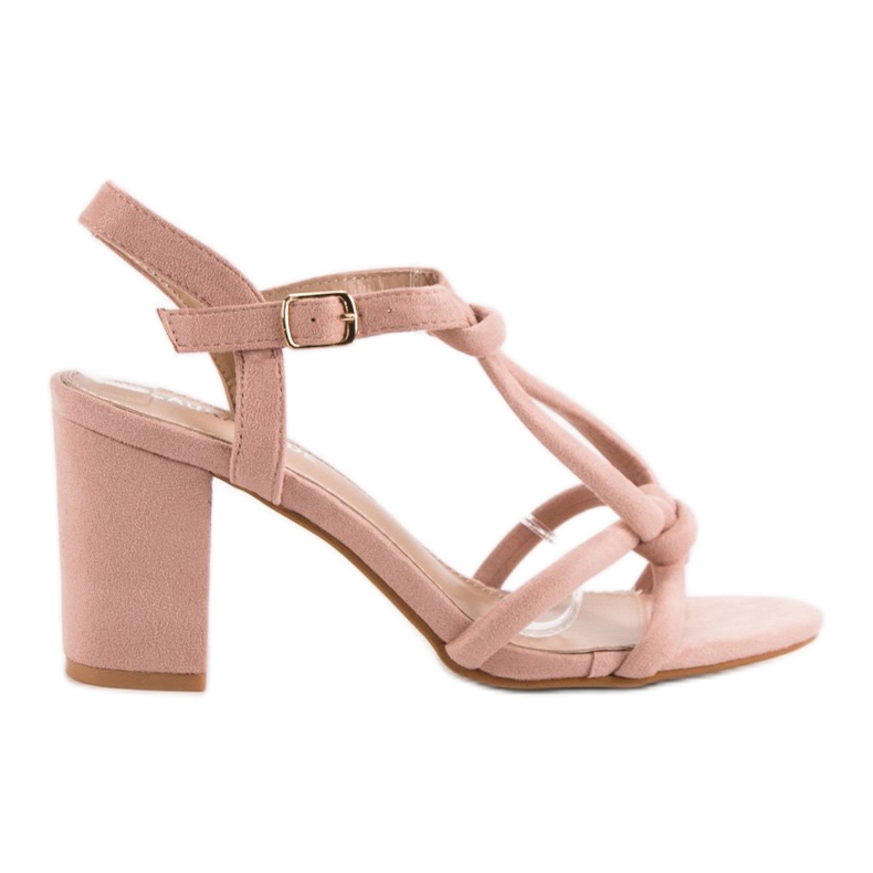 Laura Mode Eleganta sandaler på en bar rosa