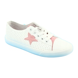 Big Star Kvinnors sneakers dekorerade med en stjärna 274691 vit