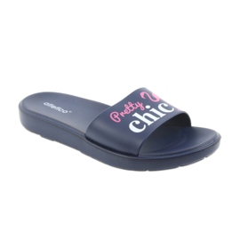 Flamingos Atletico tofflor för kvinnor vit rosa marinblå