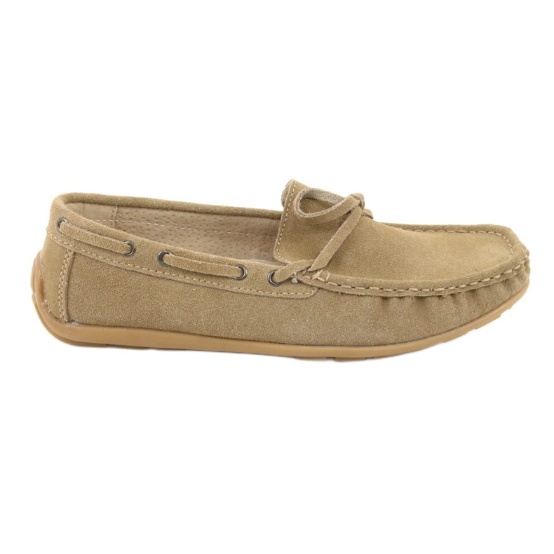 American Club JK08 loafers i läder för kvinnor beige