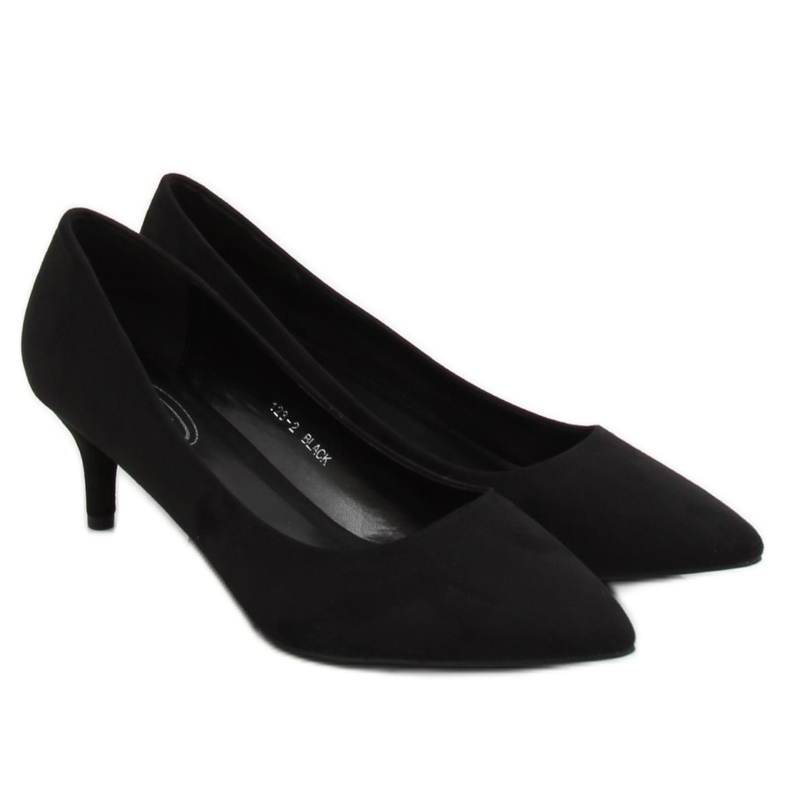 Pumps lågklackat svart 123-2 Svart