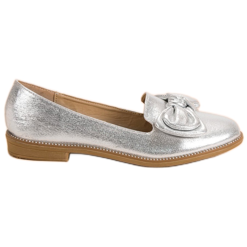 Forever Folie Silver Ballerina Med En Rosett grå