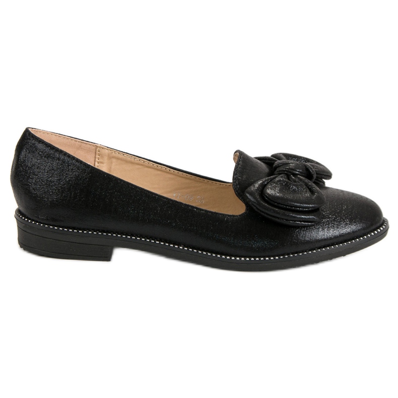 Forever Folie Svart Ballerina Med En Rosett