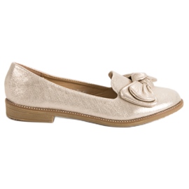 Forever Folie Gyllene Ballerina Med En Rosett