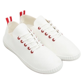 Röda och vita sneakers för kvinnor BO-1 Red
