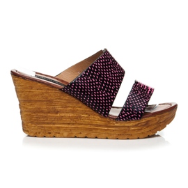 Sergio Todzi Sandaler med kil svart rosa