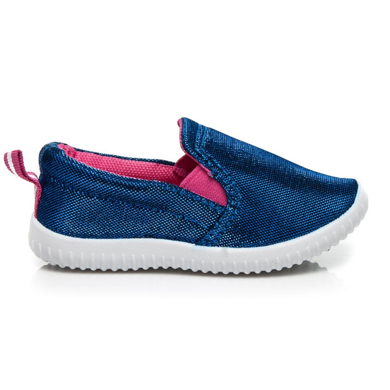 Haker Glänsande Slip Ony blå