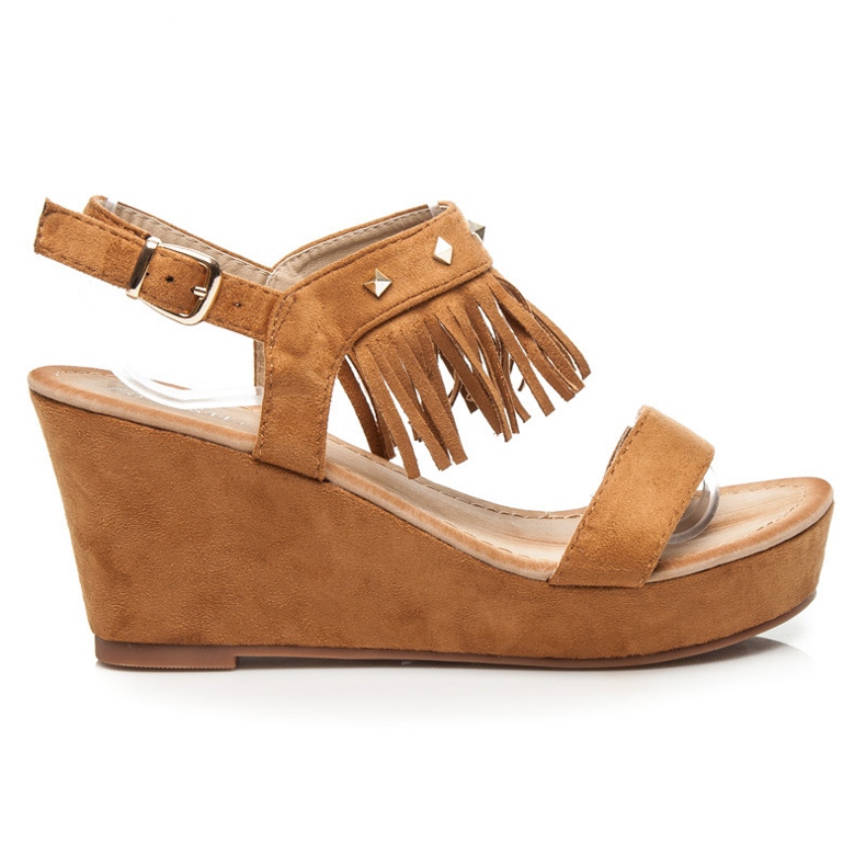 Bestelle Rock sandaler med fransar brun