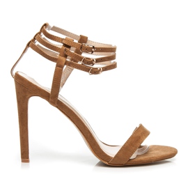 Milaya Sexiga sandaler med remmar brun