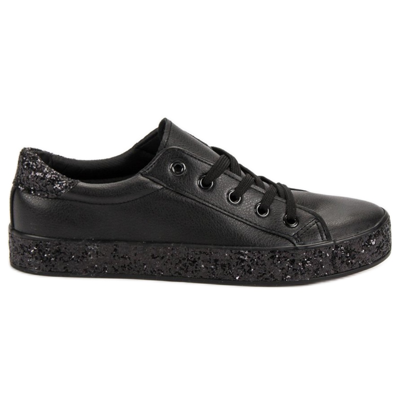 Sneakers Med Glitter Sula svart