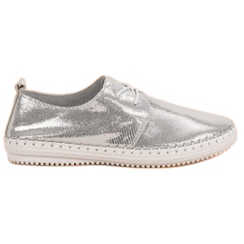 Filippo Silver läderskor grå