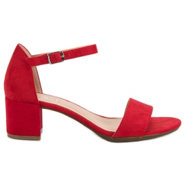 Filippo Röda sandaler med höga klackar