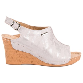 Filippo Sandaler med kil och mönster rosa