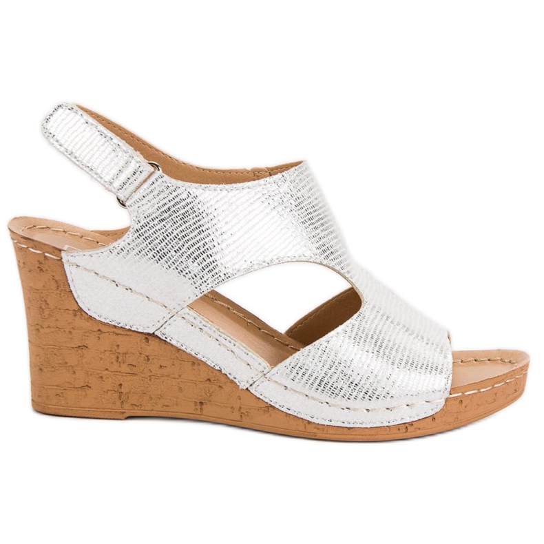 Filippo Silver Wedge Sandaler grå