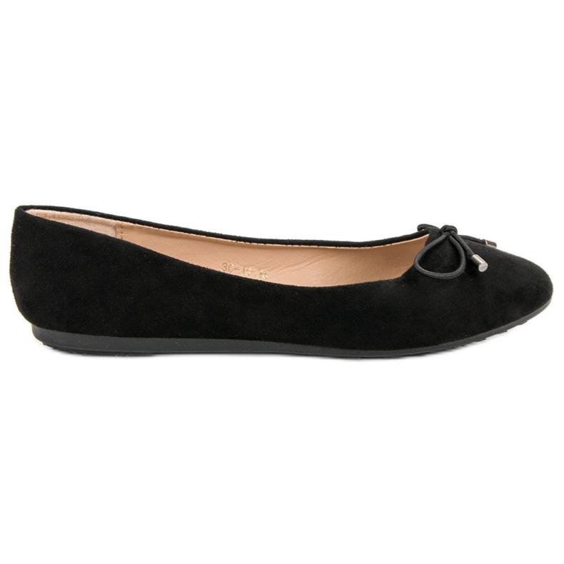 Mockaballerinor med rosett svart