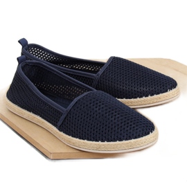 JX1029 Marinblå marinblå mesh -espadriller