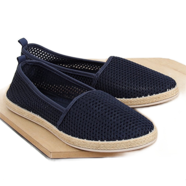 JX1029 Marinblå marinblå mesh -espadriller