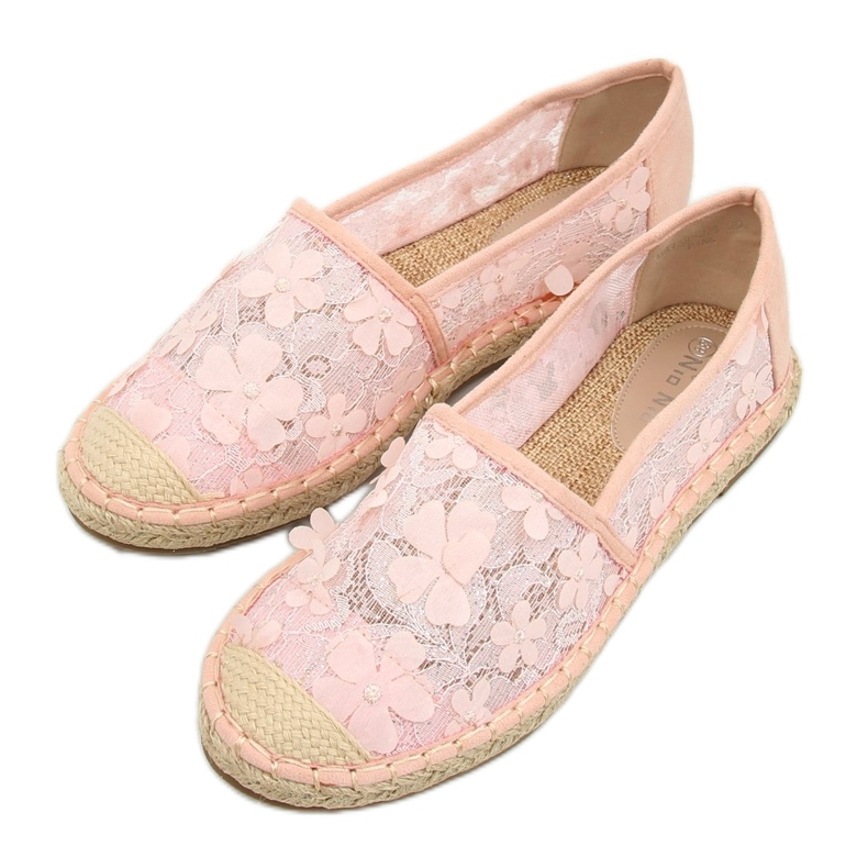 Rosa spets espadriller MB188-225 Rosa