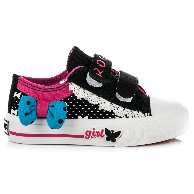 Rock And Joy Flickors flöjelsskor svart