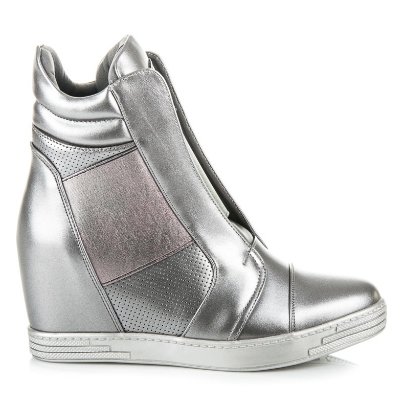 Mtt Sport Silver Wedge Sneakers grå