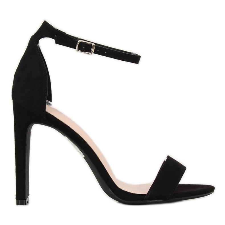 Svarta högklackade sandaler NF-37P Svart
