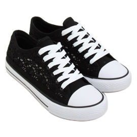 Svarta spetsskor SN282P Svart