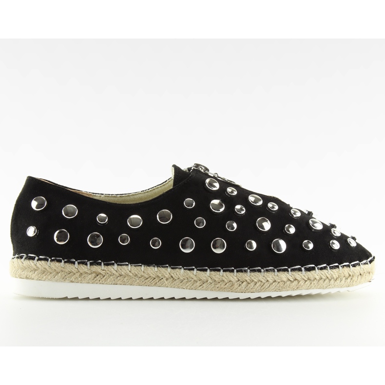 Espadrilles med studs svart 9039-28 Black II-GAT