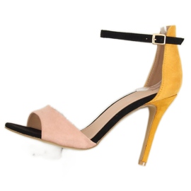 Sandaler med hög klack WD100P Gul mångfärgad