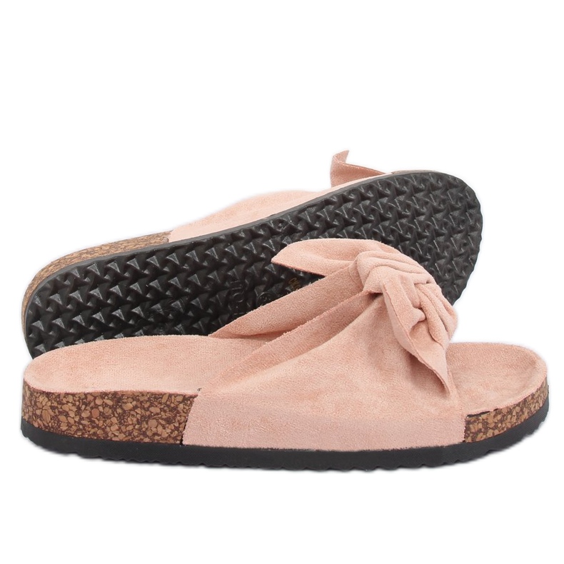 Rosa CK02P tofflor i rosa mocka