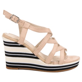 Kerline Trendiga kilsandaler beige