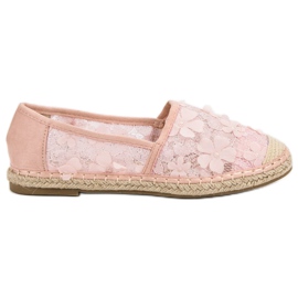 Nio Nio Lacy Espadrilles i blommor rosa
