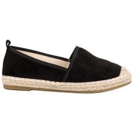 Bestelle Mocka Espadrilles svart