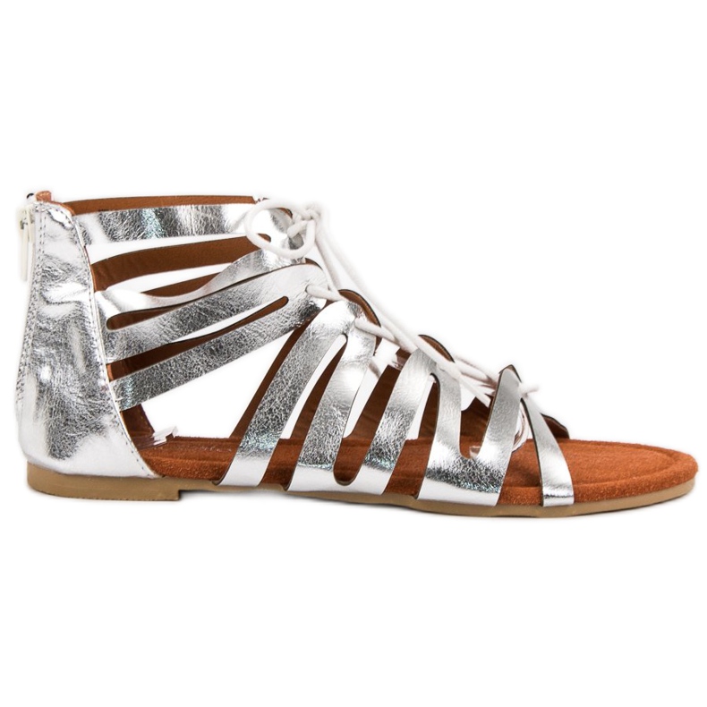 Evento Silverbundna sandaler grå