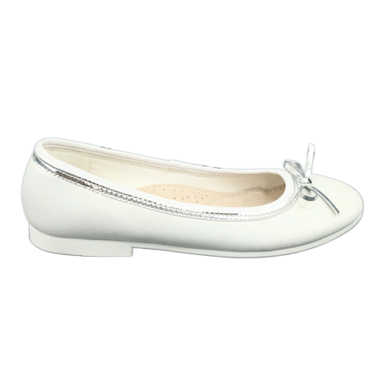 Ballerinor med rosett vit pärla American Club GC29 / 19 mångfärgad