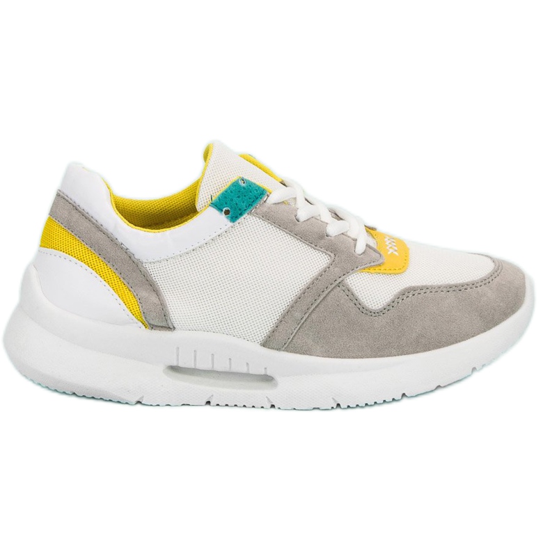 Snörade sportskor vit mångfärgad