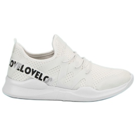 Vita textil sportskor